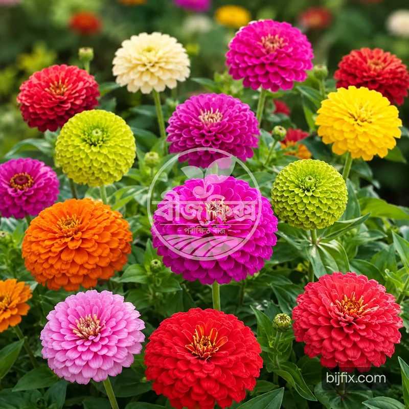 Multicolor জিনিয়া ফুলের বীজ